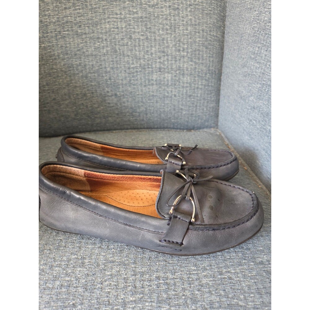 Lauren Ralph Lauren "Briley" Dark Blue Leather Driving Loafers Size 8